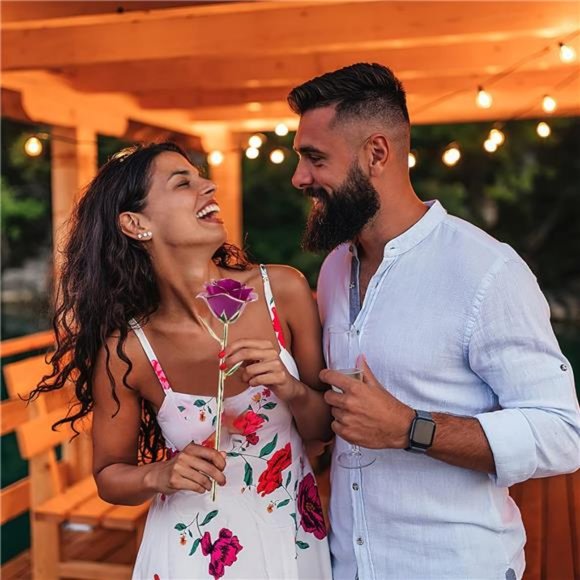 Gift for Women in Her Valentines Day Mothers Day, Resin Preserved Rose - Picture 6 of 7